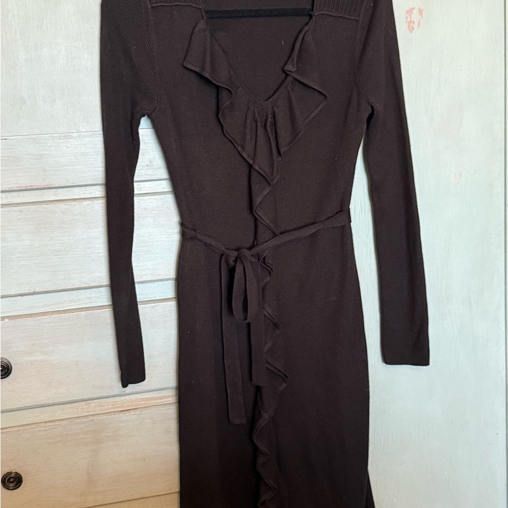 Calvin Klein Black Long Sleeve Sweater-Dress